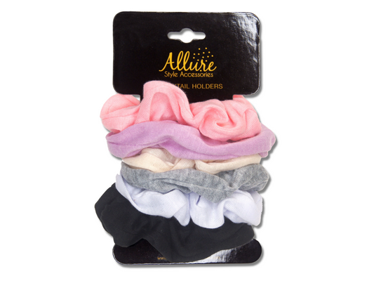 Allure Cotton Scrunchies, Set of 6, Pastels