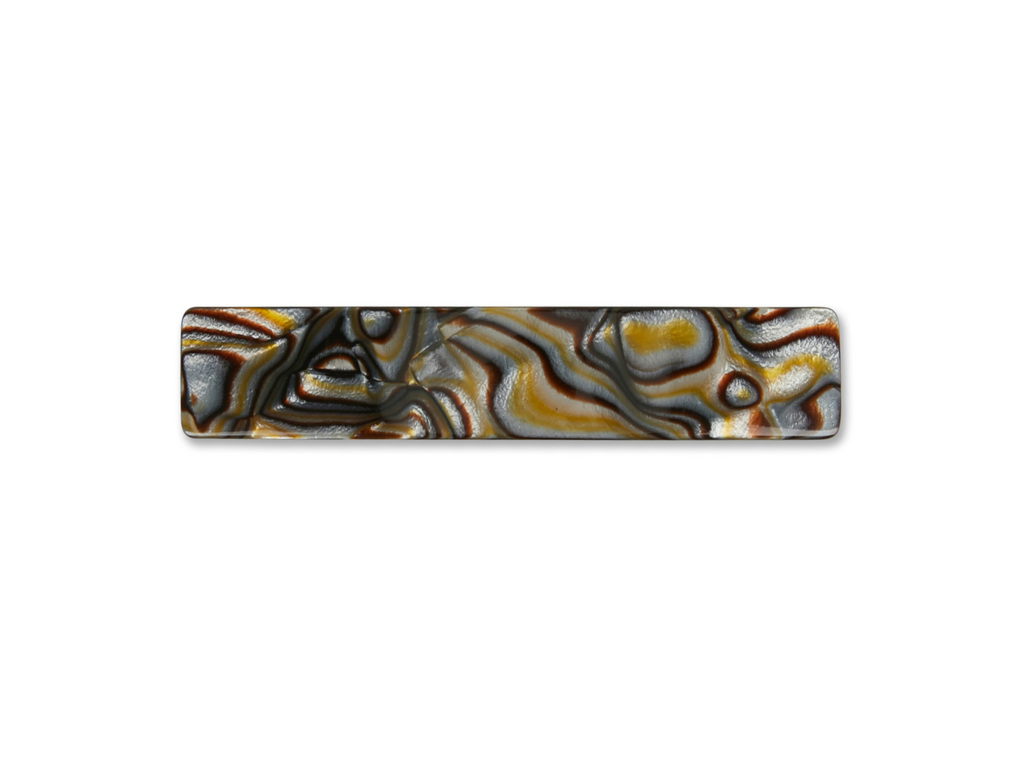 Allure Handmade in France Rectangular Barrette, Onyx