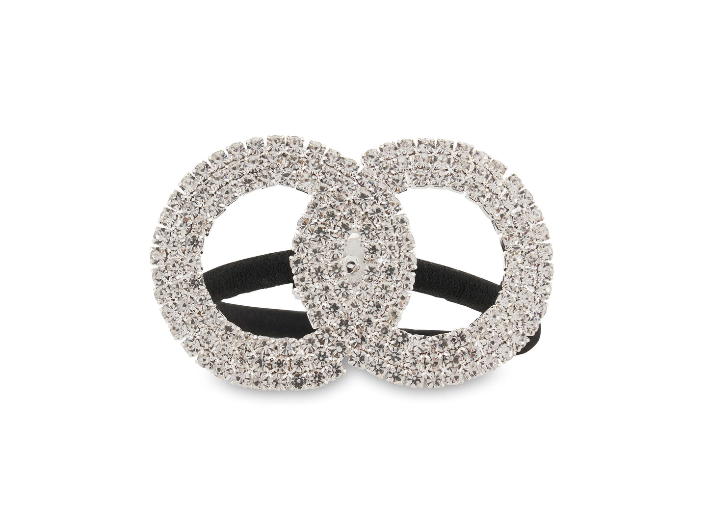 Allure Interlocking Rhinestone Ponytail Holder