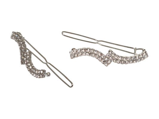 Allure Wire Back Rhinestone Barrettes