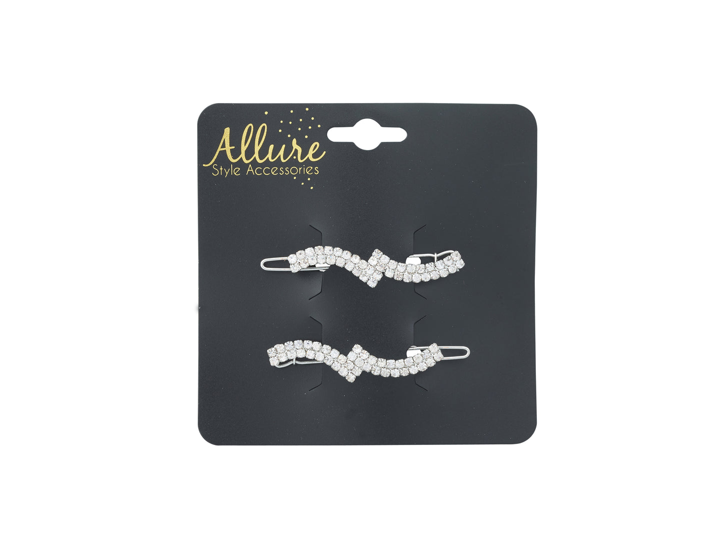 Allure Wire Back Rhinestone Barrettes