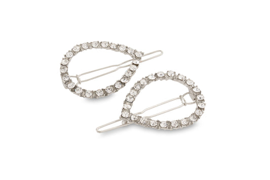 Allure Wire Back Rhinestone Barrettes