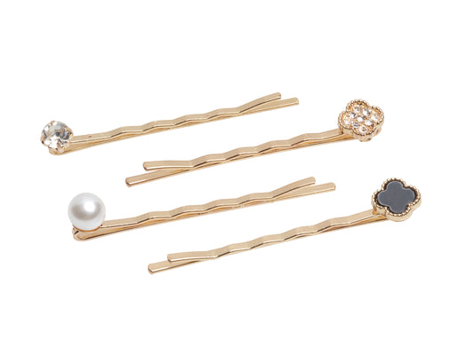 Allure Rhinestone Bobby Pins, 4-Pack