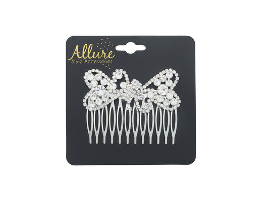 Allure Fancy Rhinestone Side Comb - 3 Pack