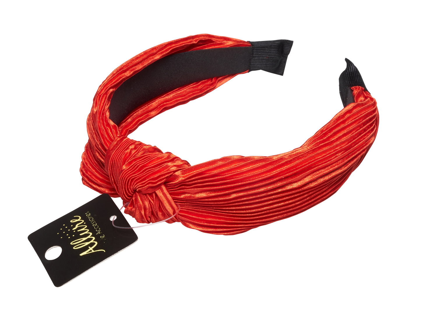 Allure Pleated Knot Red Headband, 3-Pack