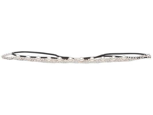 Allure Rhinestone & Faux Pearl Stretch Headband, 3-Pack