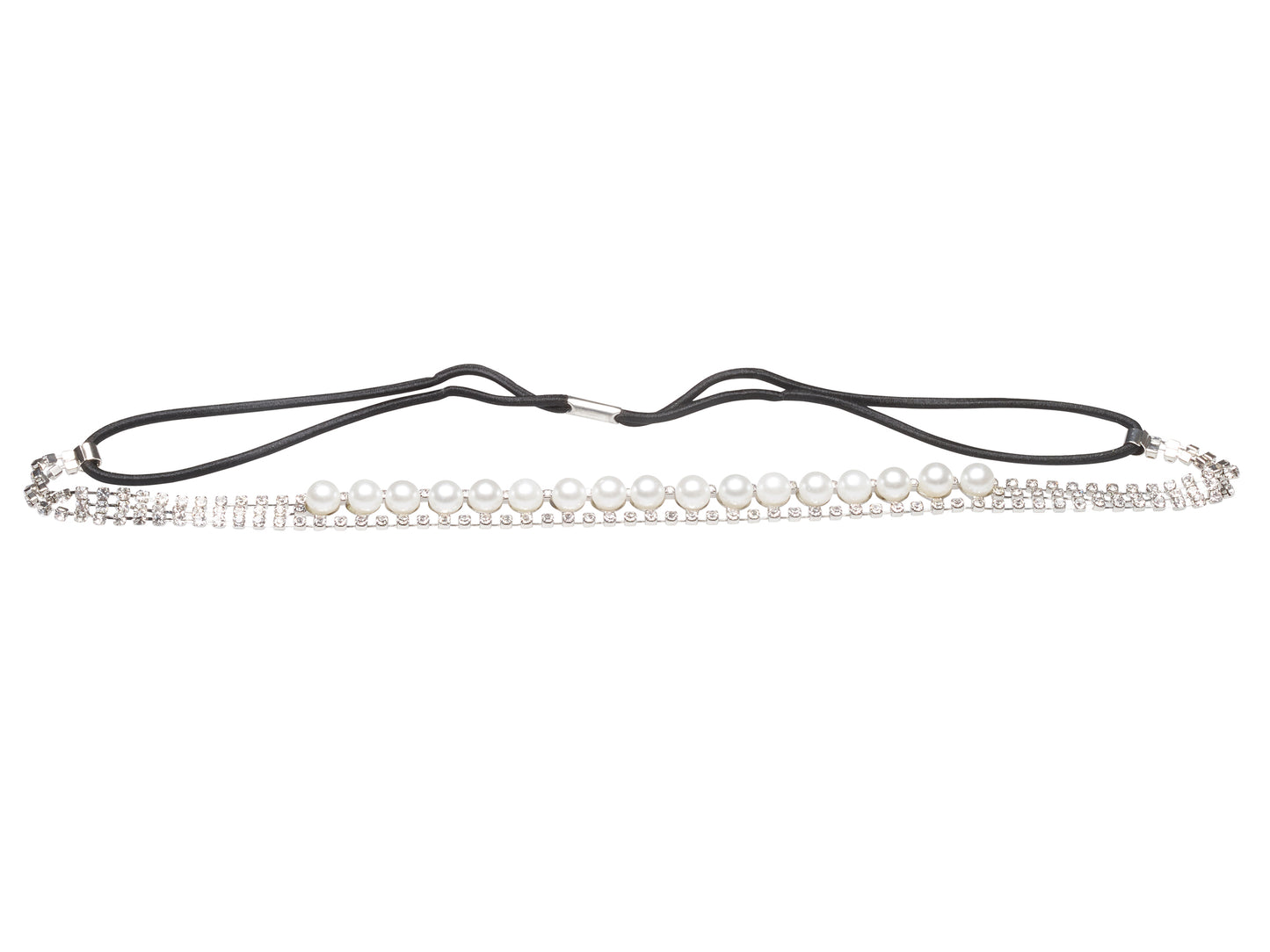 Allure Rhinestone & Faux Pearl Stretch Headband, 3-Pack