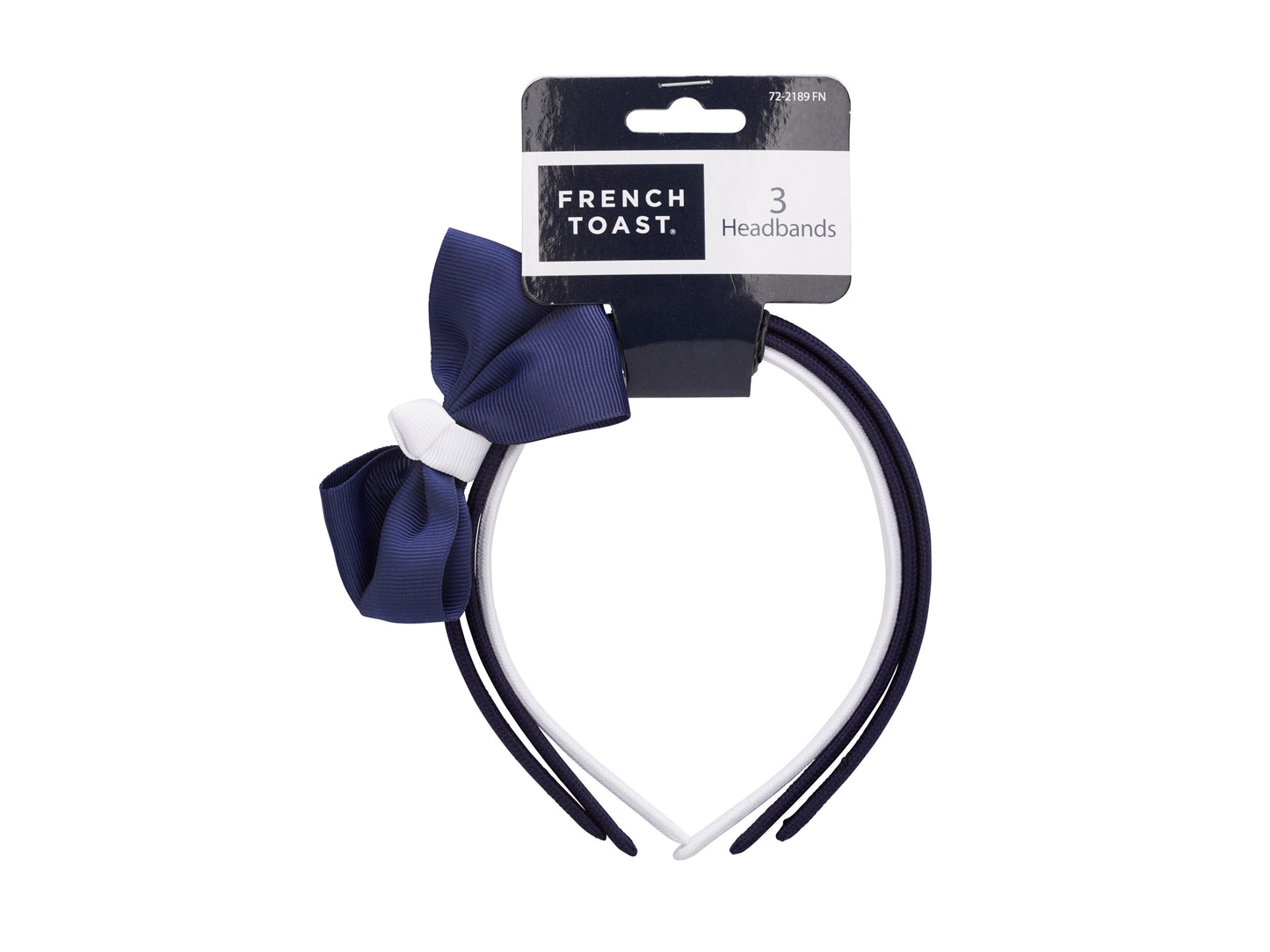 French Toast 1 Bow, 2 Plain Headband, 3 Pack