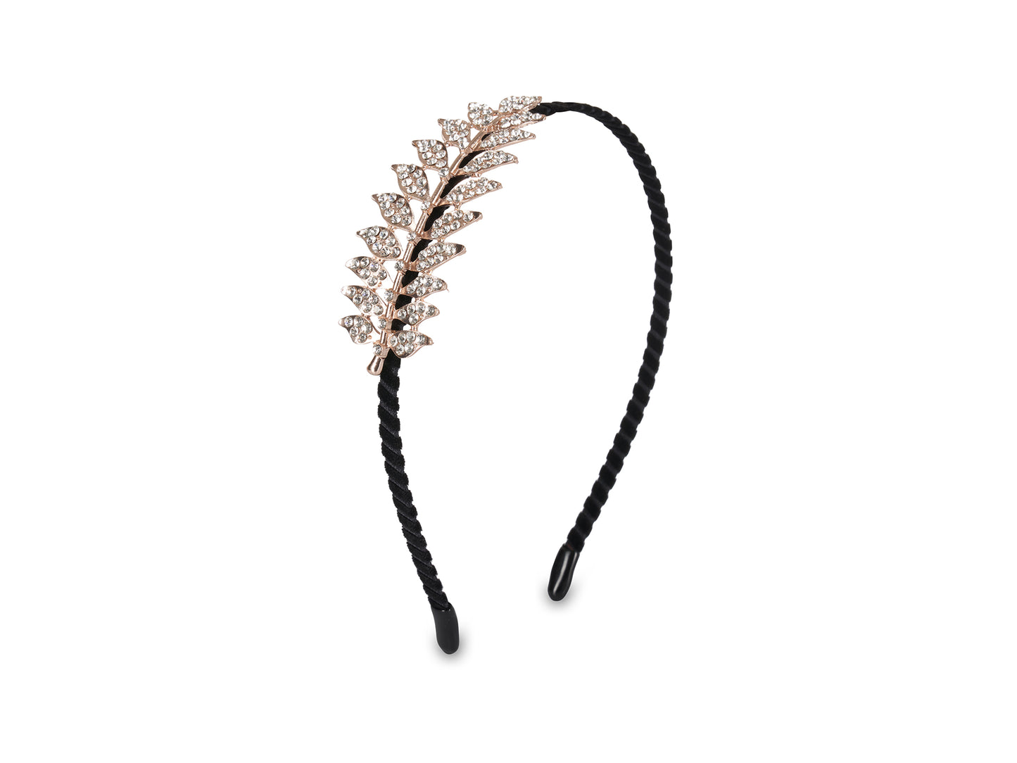 Allure Rhinestone Leaf Headband, 3-Pack
