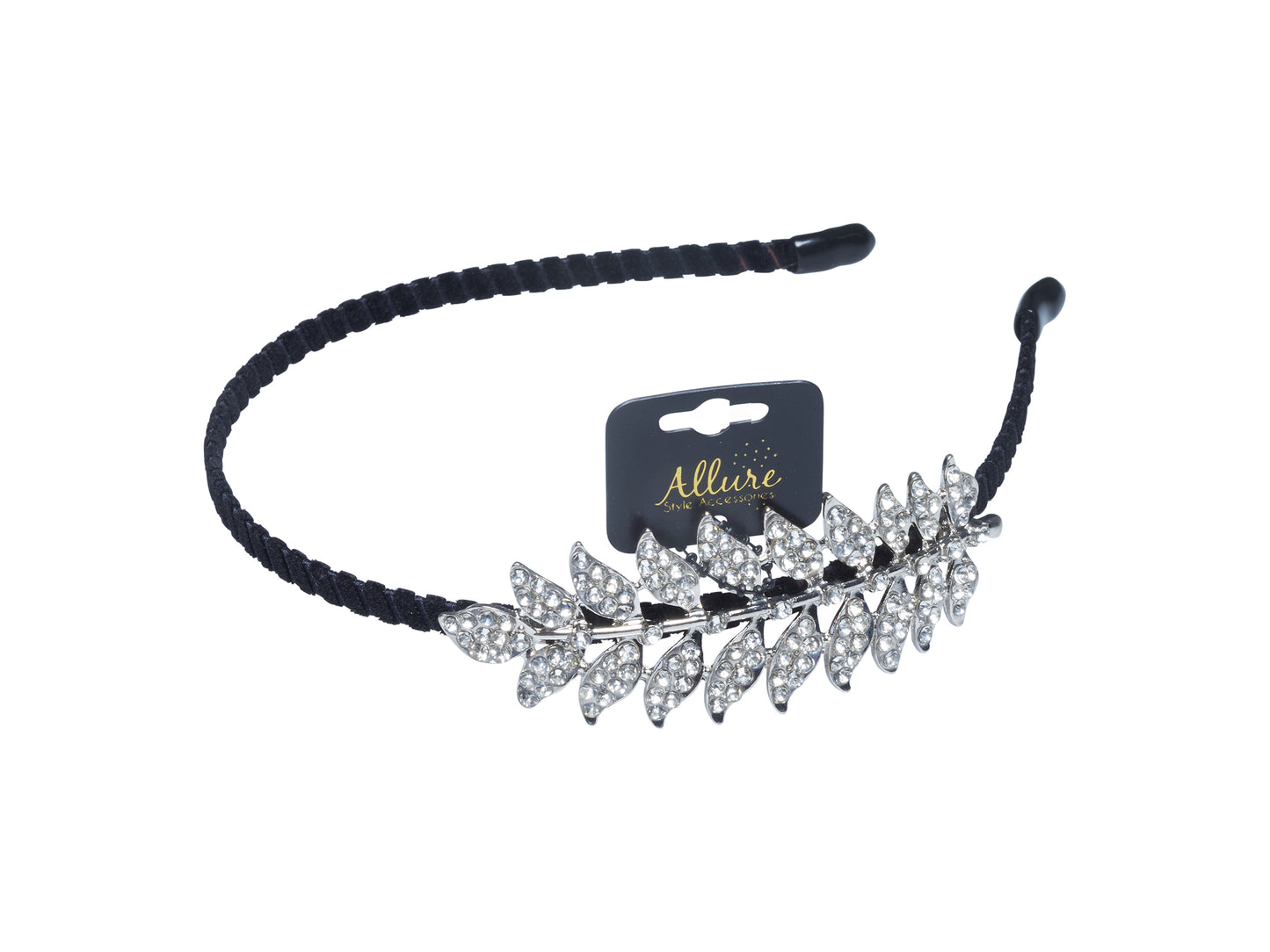 Allure Rhinestone Leaf Headband, 3-Pack