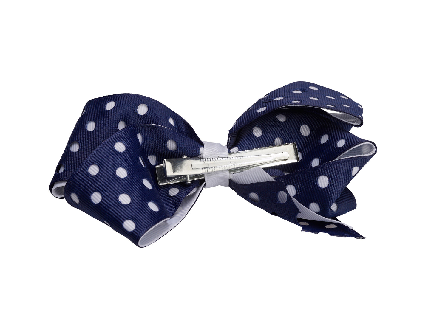 French Toast Cut Out Dots Bow Barrette