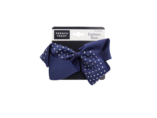 French Toast Rhinestone Studded Bow