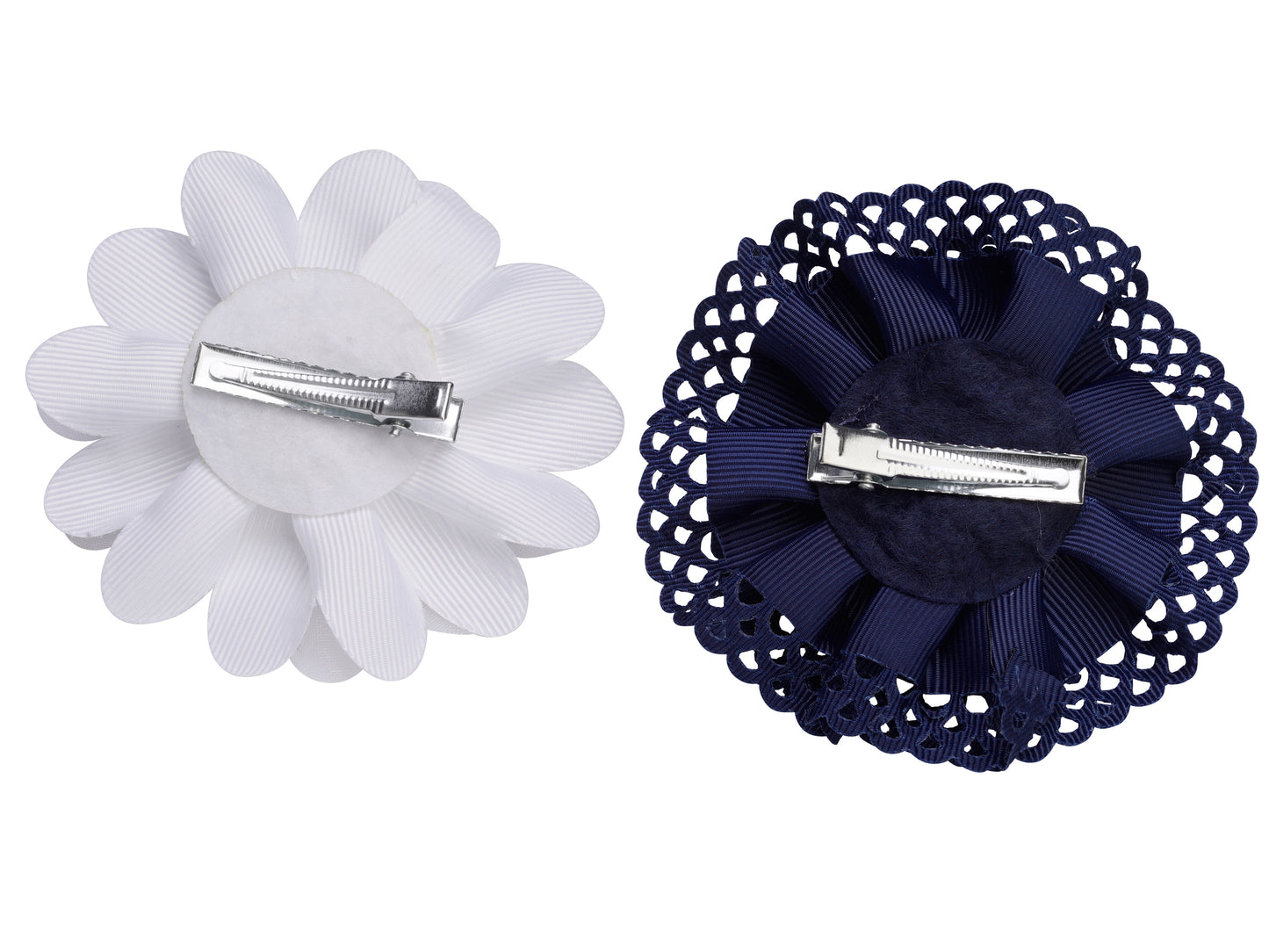 French Toast Bow Chiffon Flower & Eyelet, 2 Pack