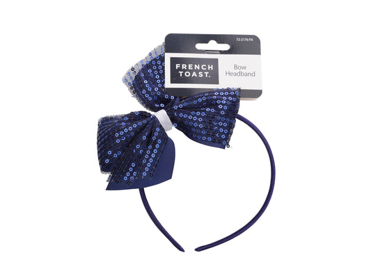 French Toast Headband with Sequined Bow