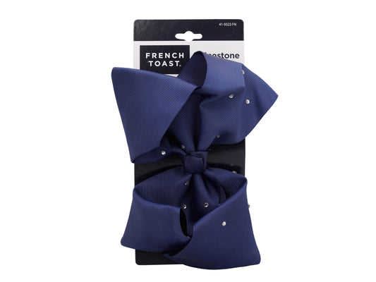 French Toast Jumbo Barrette Bow w/Stones