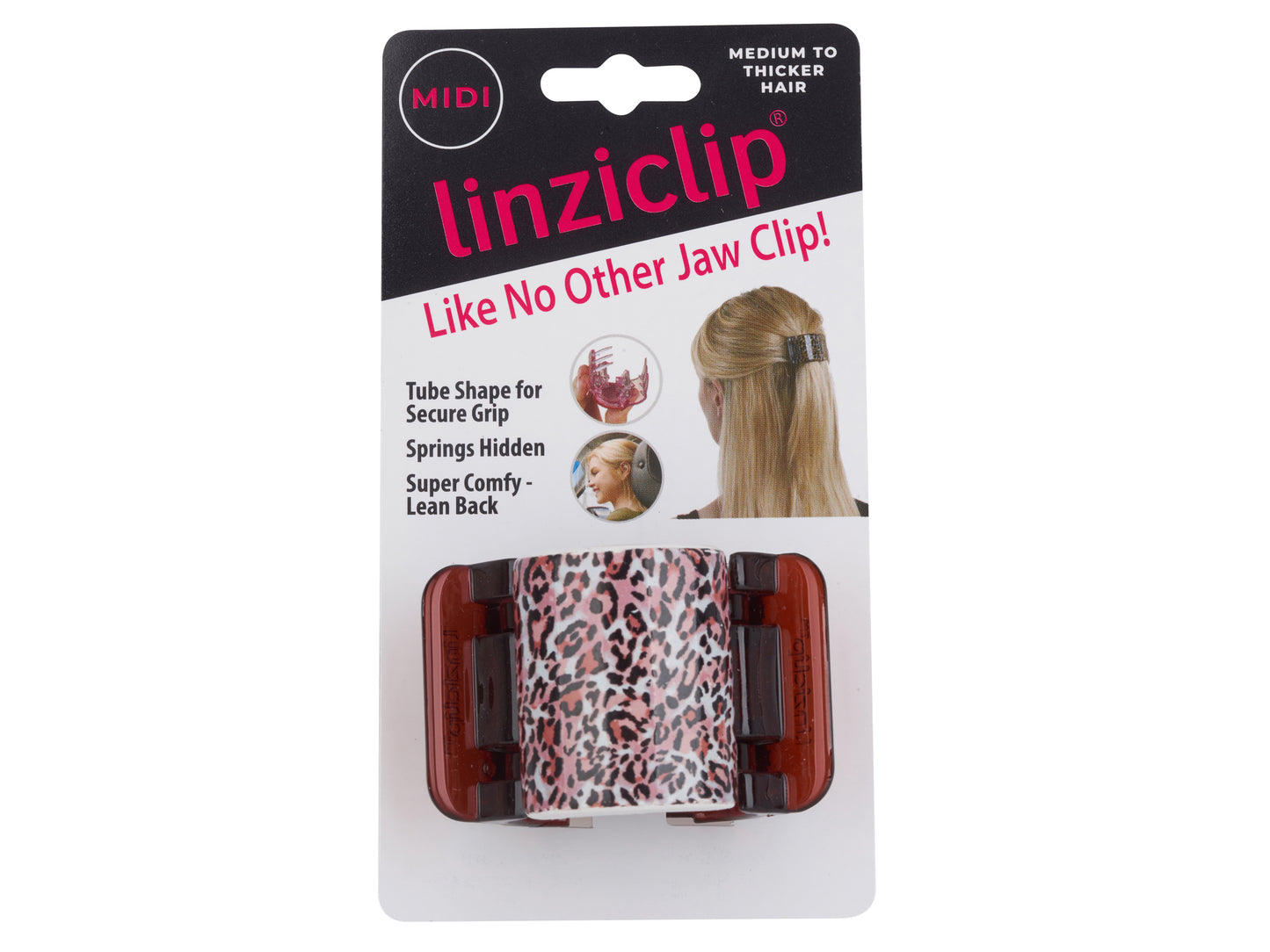 Linziclip Midi Animal Print Brown Leopard