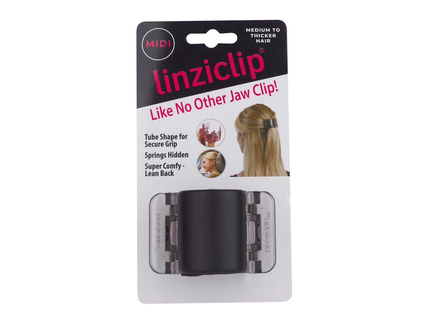 Linziclip Midi Black Matte