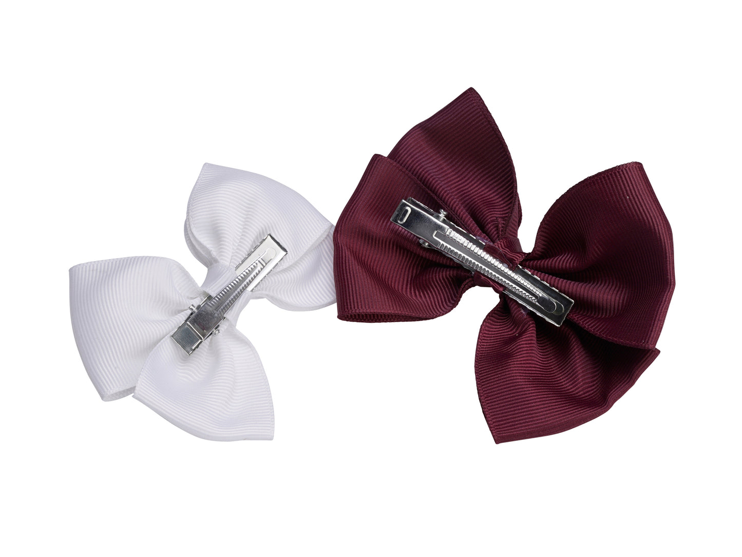 French Toast Two Layer Bow Barrettes, 2 Pack