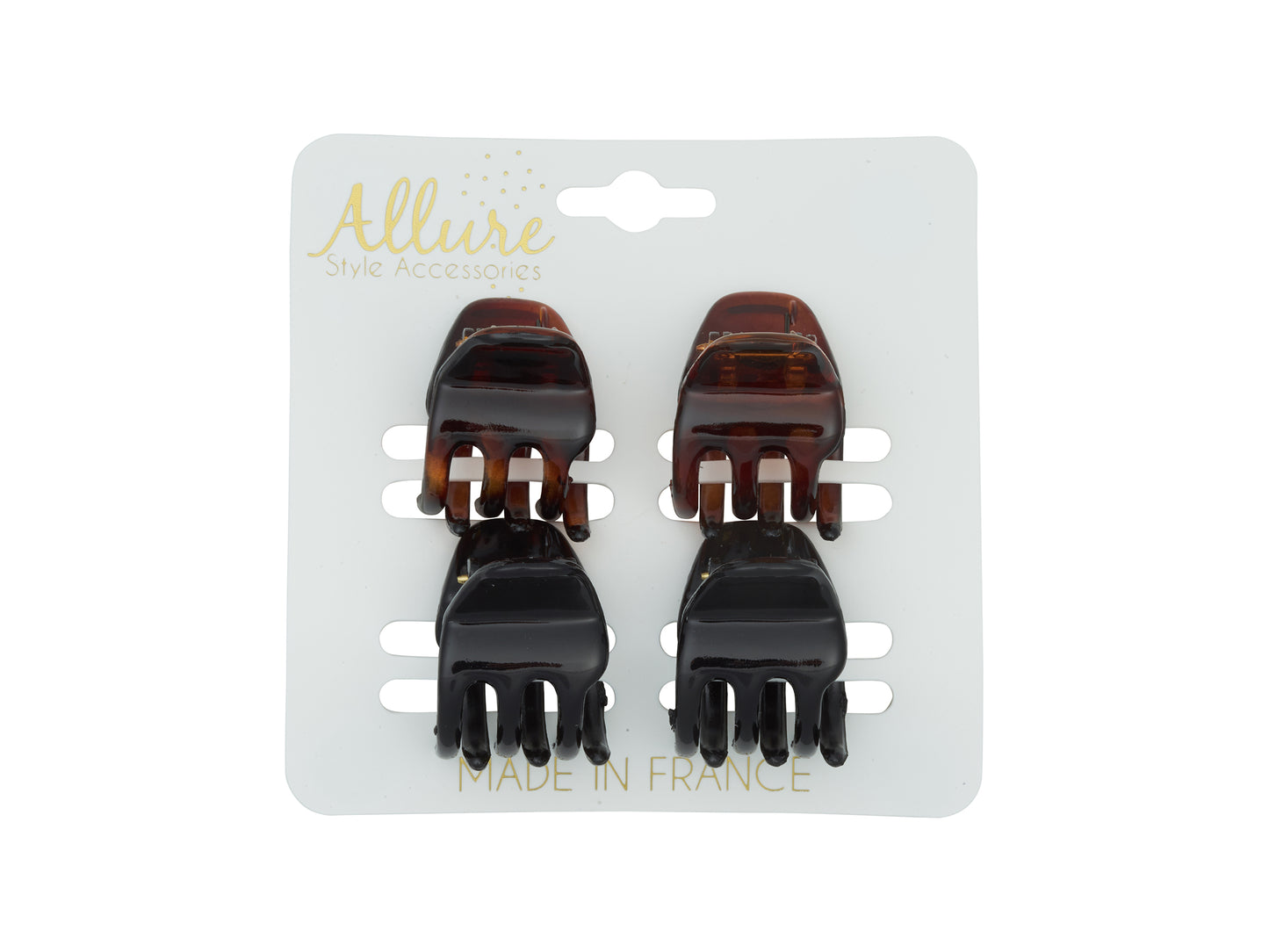 Allure Mini Jaw Clip, Set of 4, 3-Pack