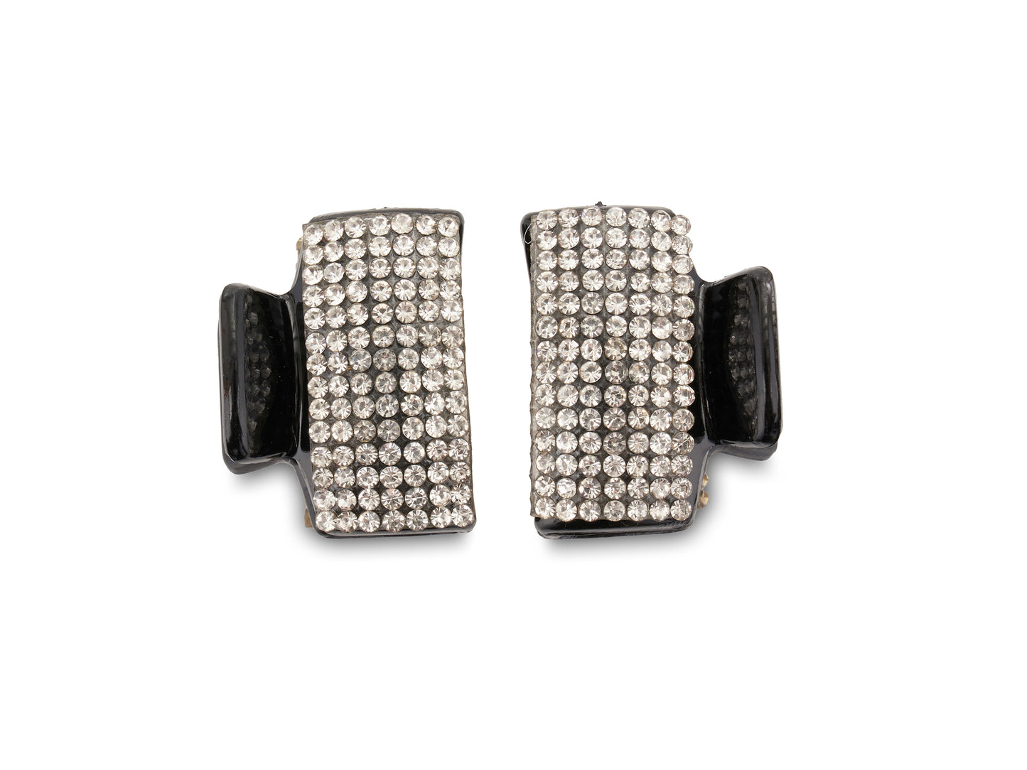 Allure Rhinestone & Black Jaw Clips
