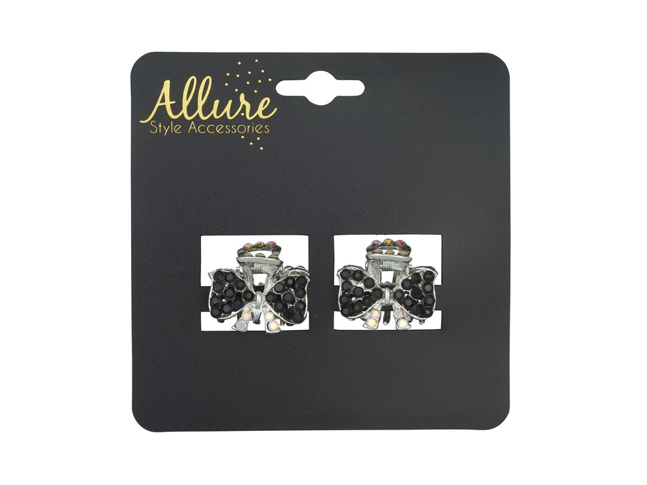 Allure Metal & Rhinestone Small Jaw Clips