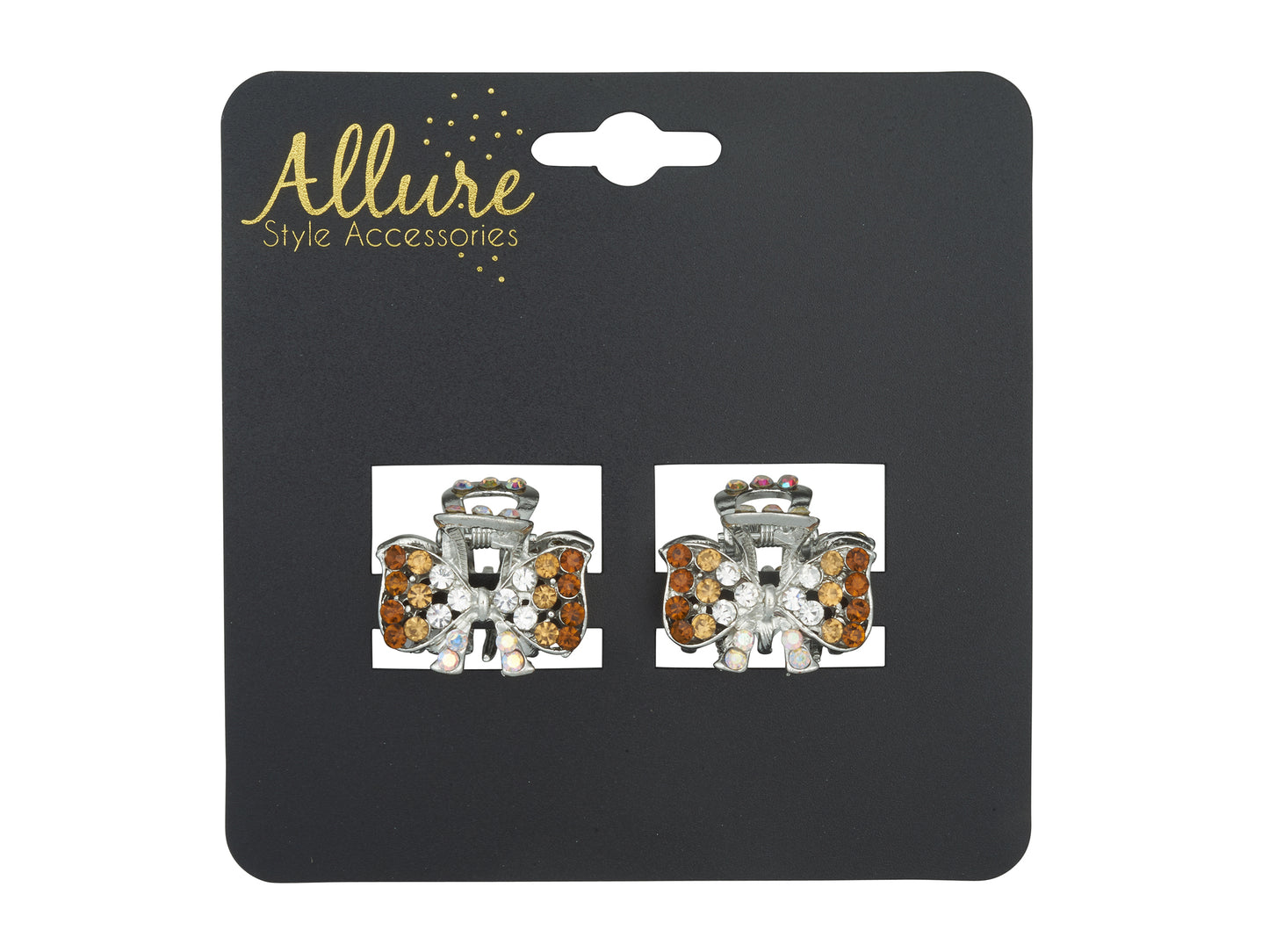 Allure Metal & Rhinestone Small Jaw Clips