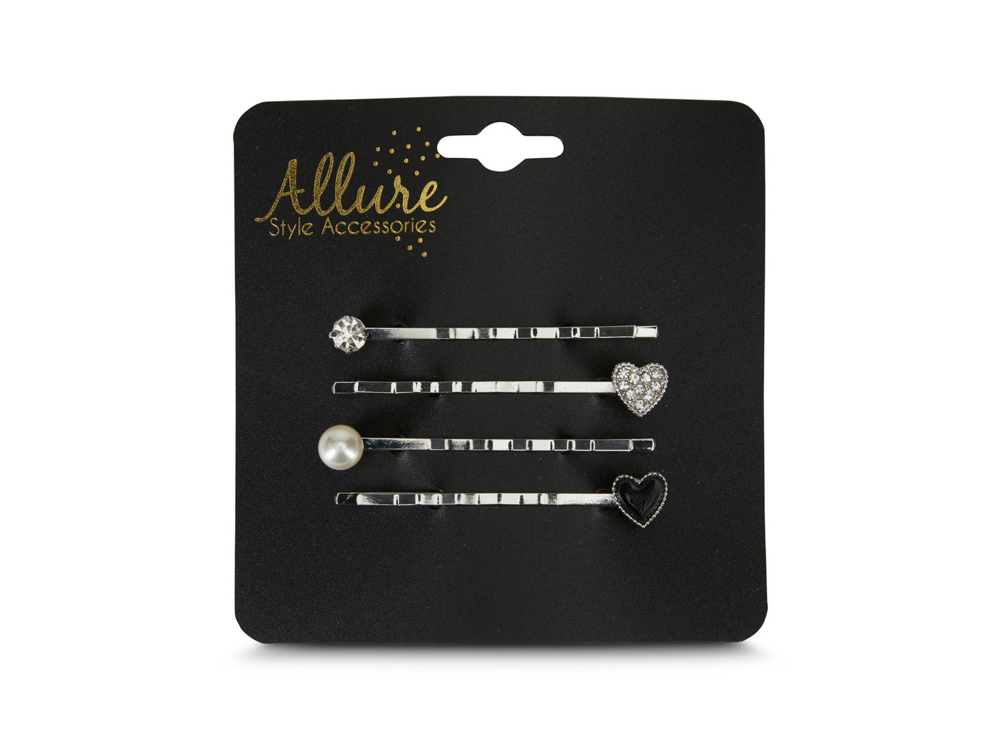 Allure Rhinestone Heart Bobby Pin