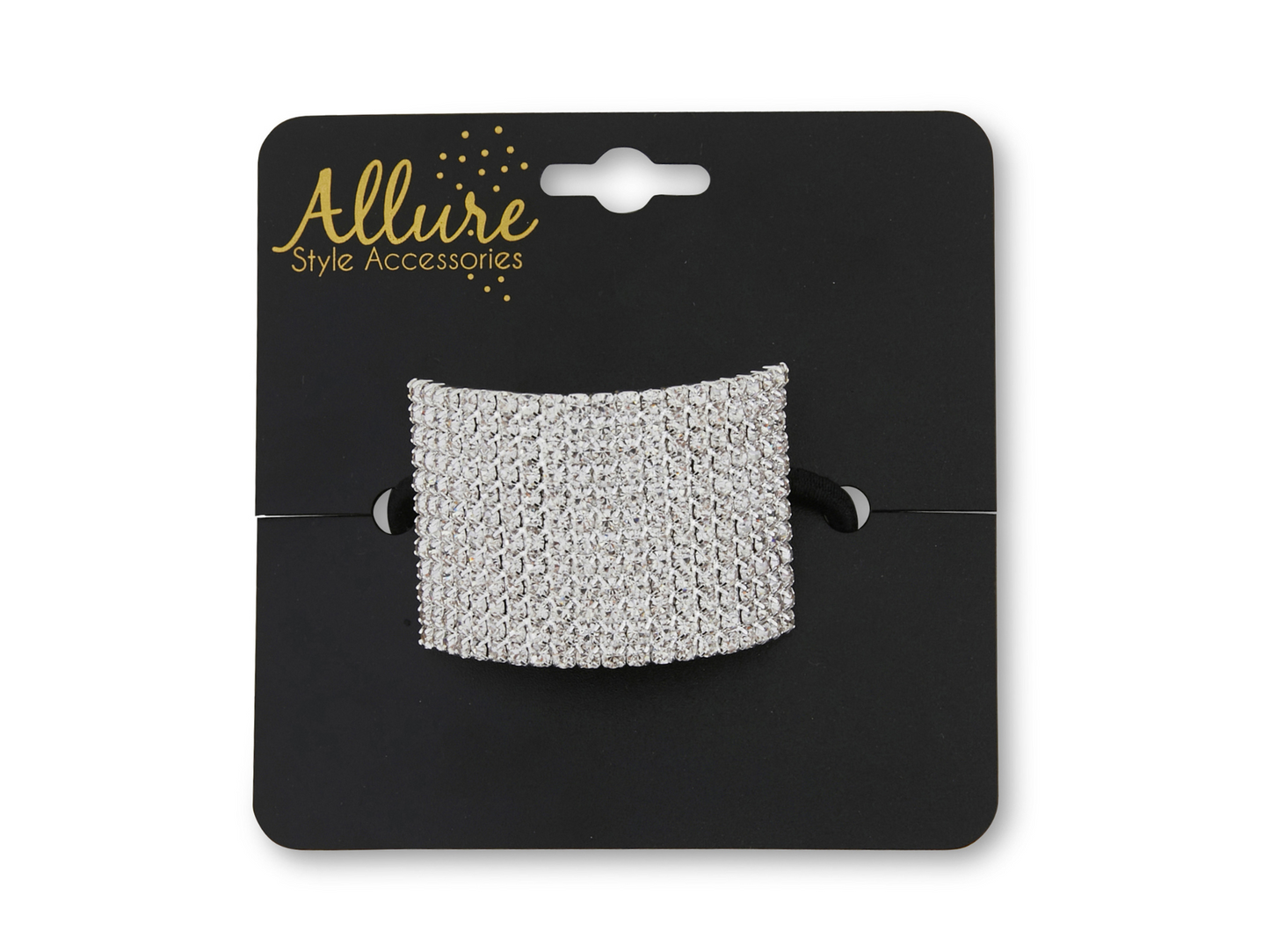Allure Rhinestone Ponytail Holder, Square