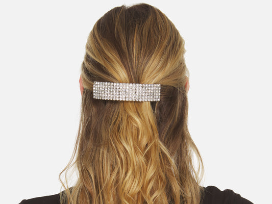 Allure Rhinestone Barrette, 6 Row