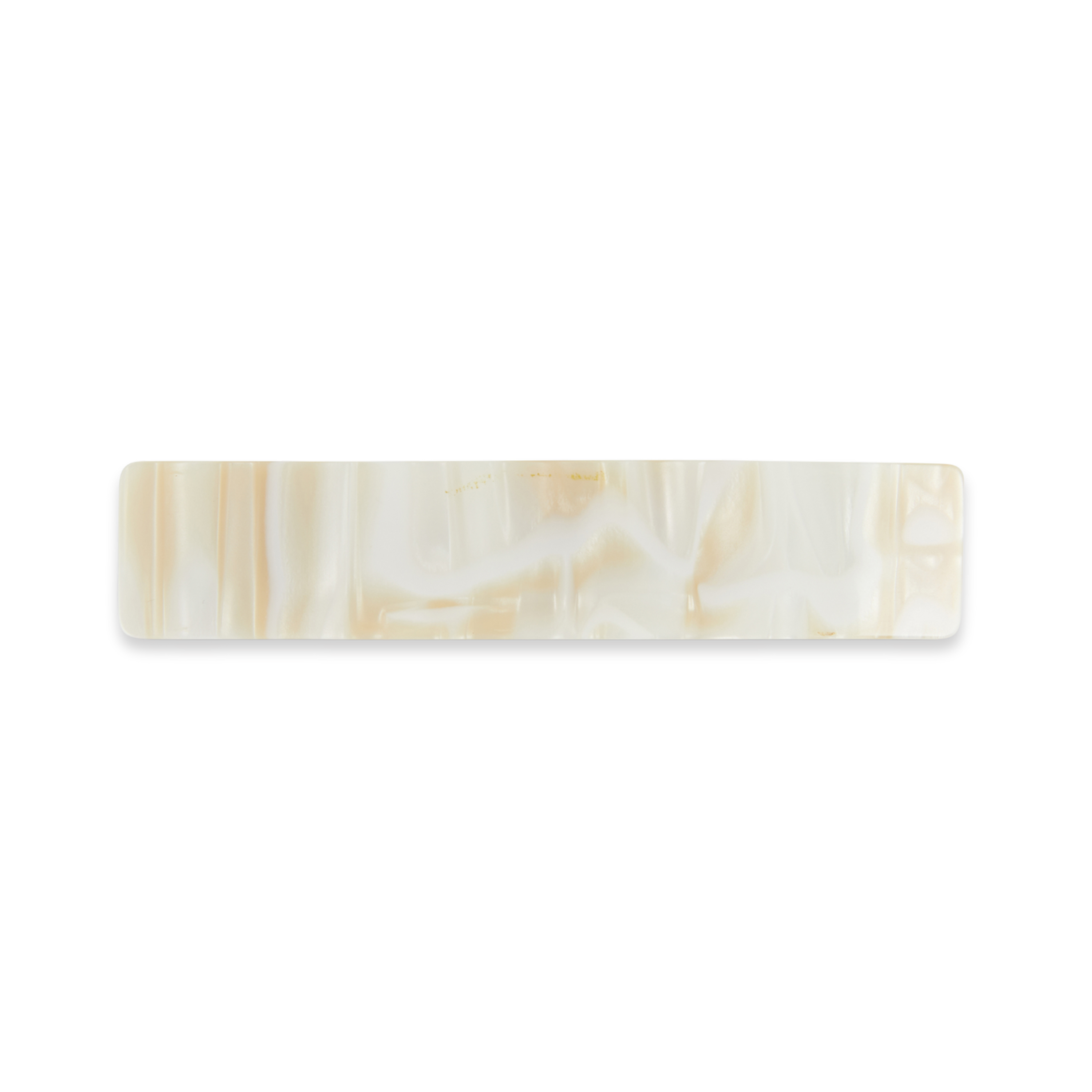 Allure Handmade in France Rectangular Barrette, Nougat