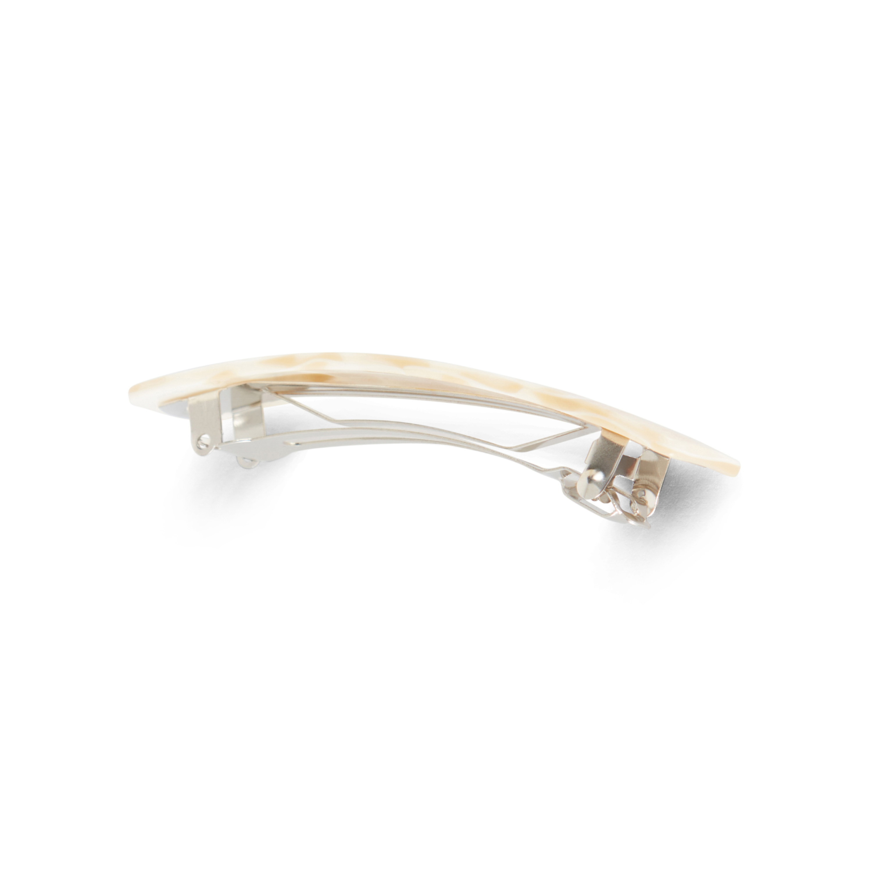 Allure Handmade in France Rectangular Barrette, Nougat