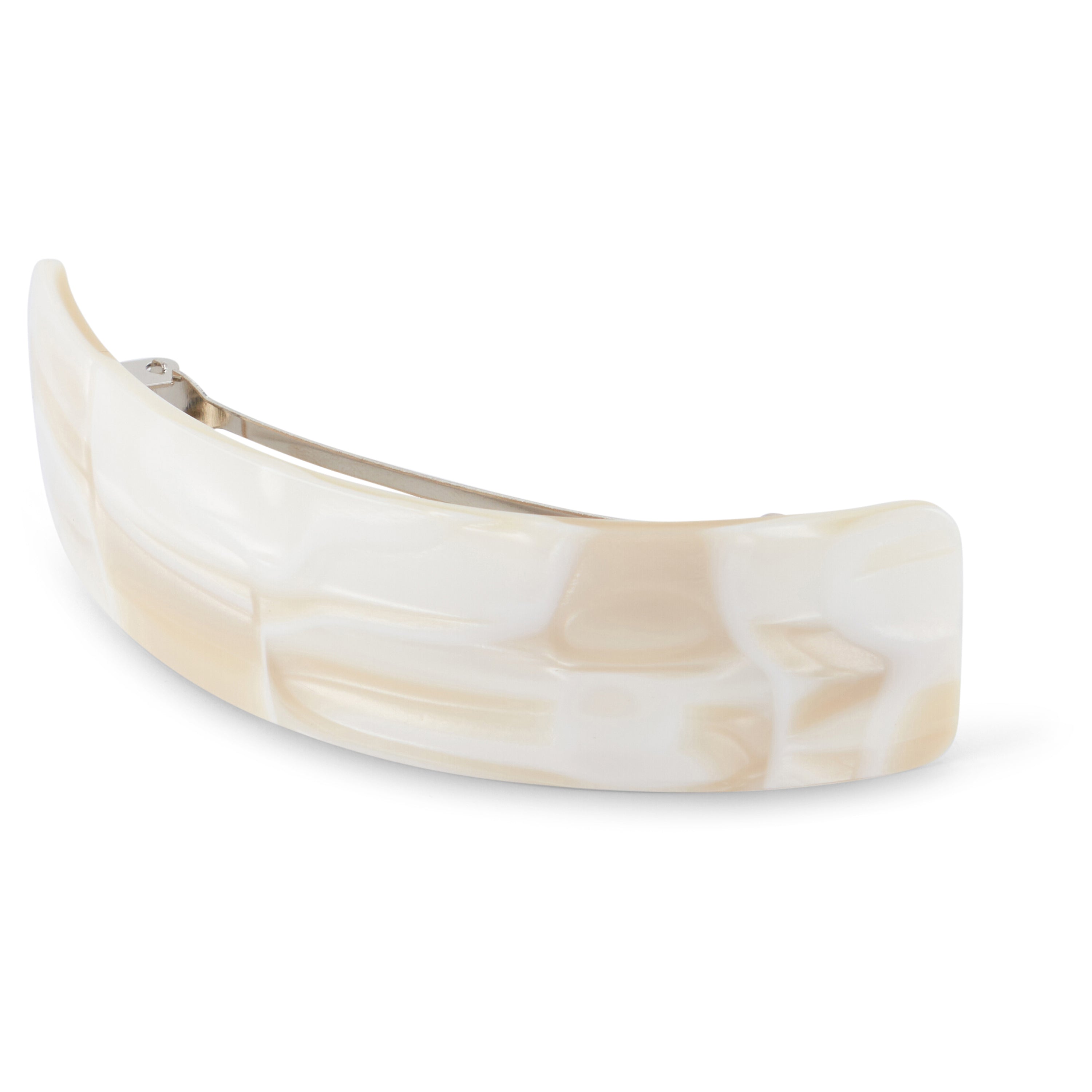 Allure Handmade in France Curved Barrette, Nougat