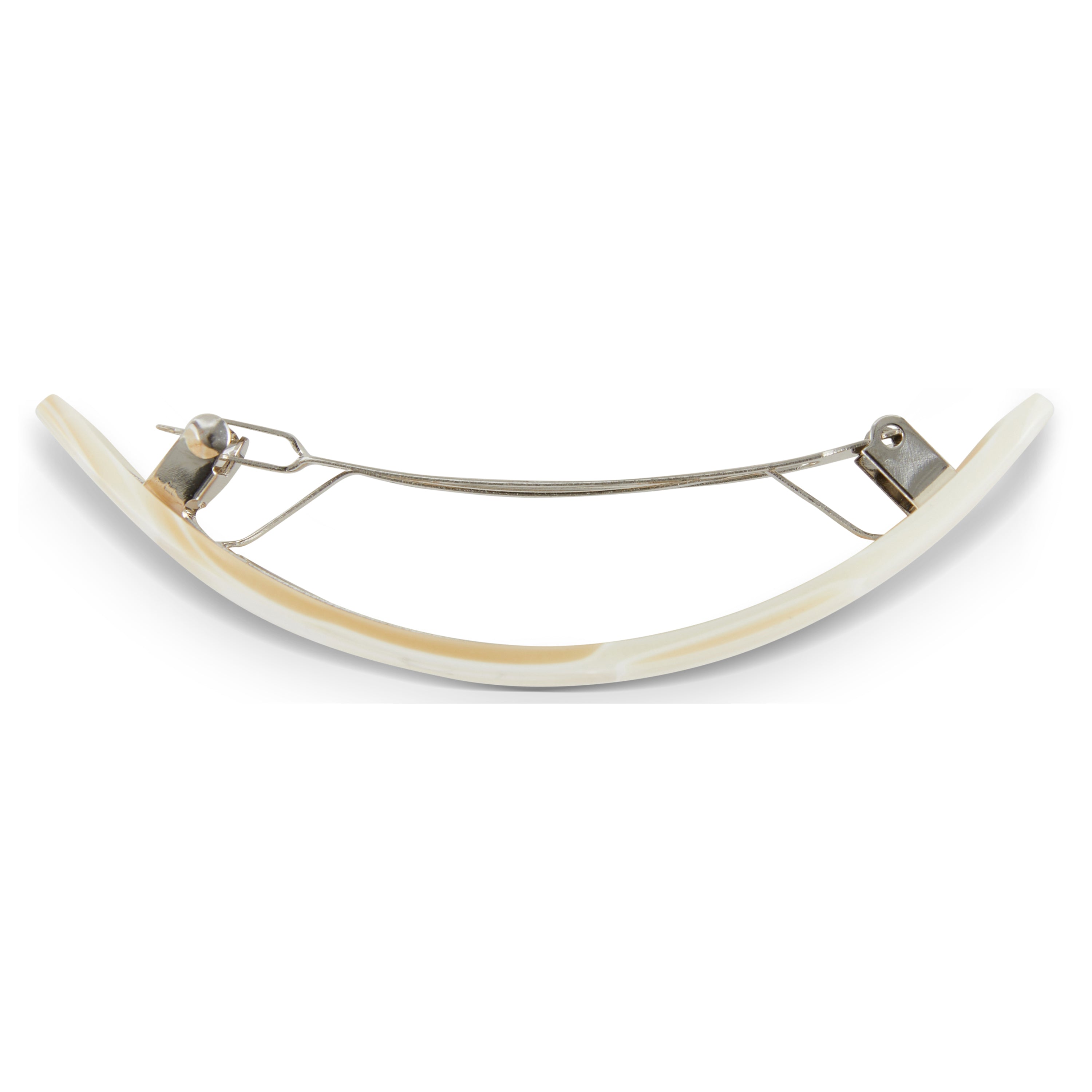 Allure Handmade in France Curved Barrette, Nougat