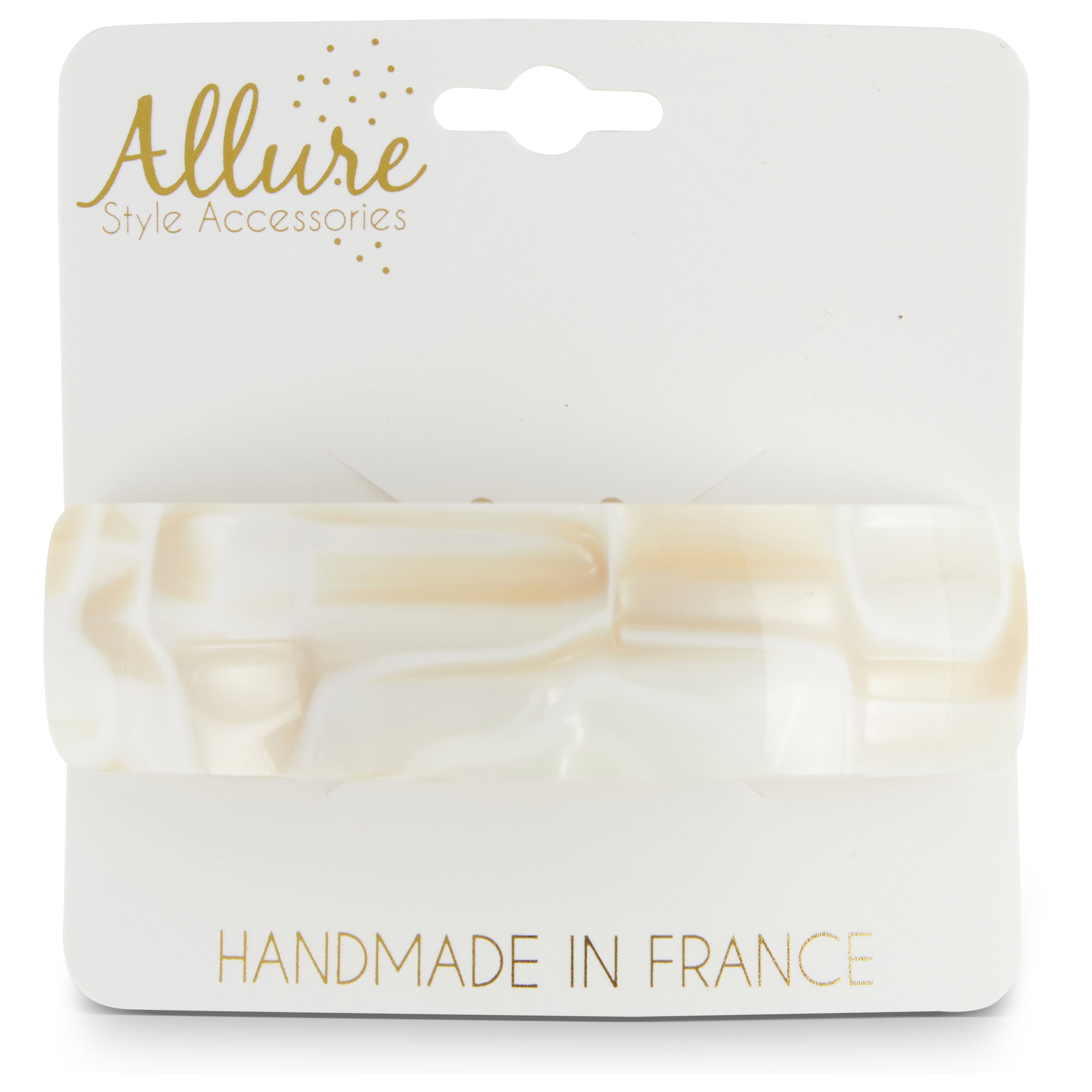 Allure Handmade in France Curved Barrette, Nougat