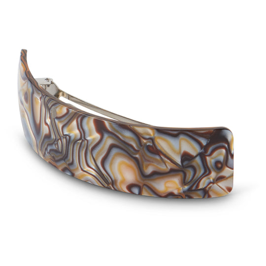 Allure Handmade in France Curved Barrette, Onyx