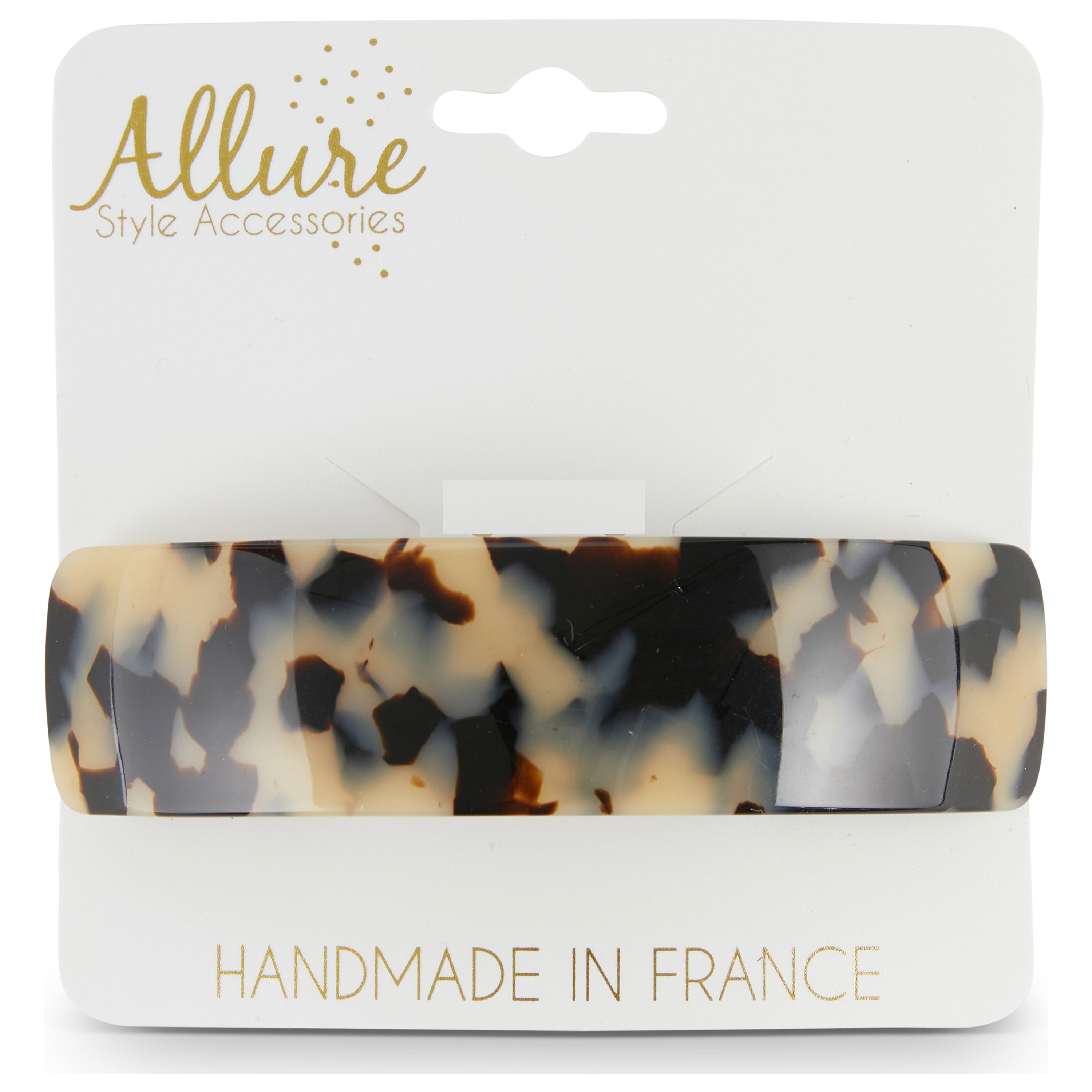 Allure Handmade in France Curved Barrette, Tokyo Black