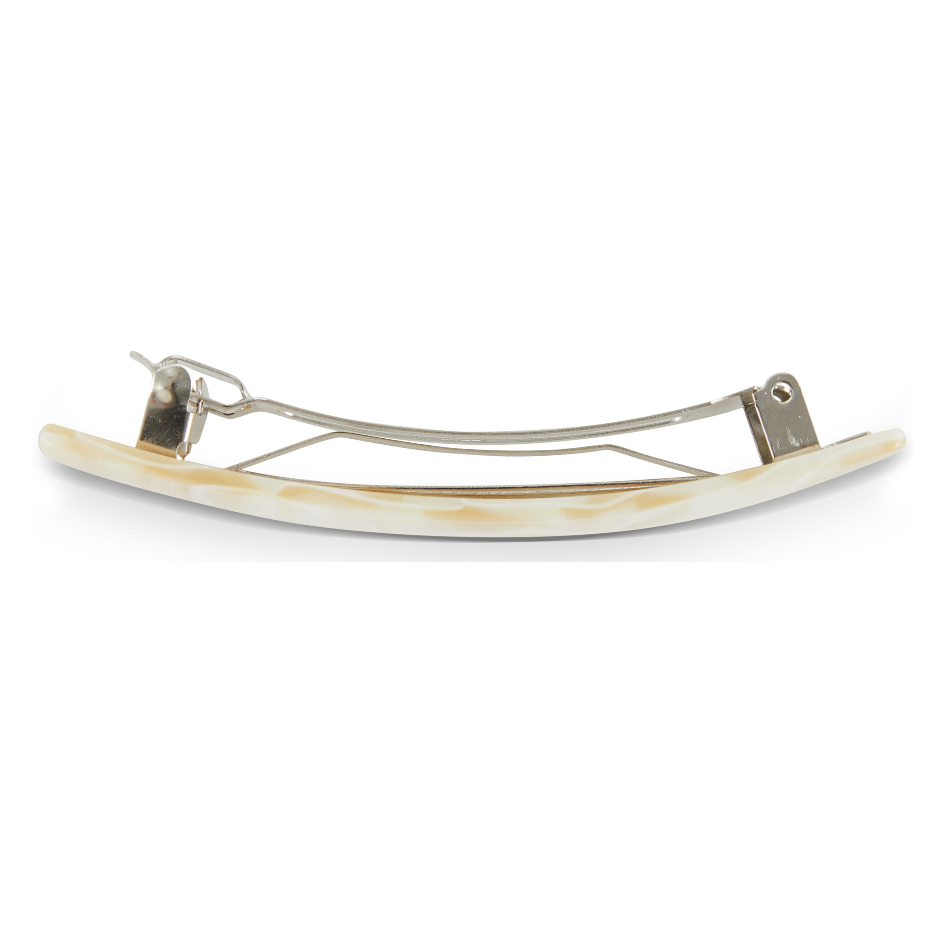 Allure Handmade in France Rectangular Barrette, Nougat