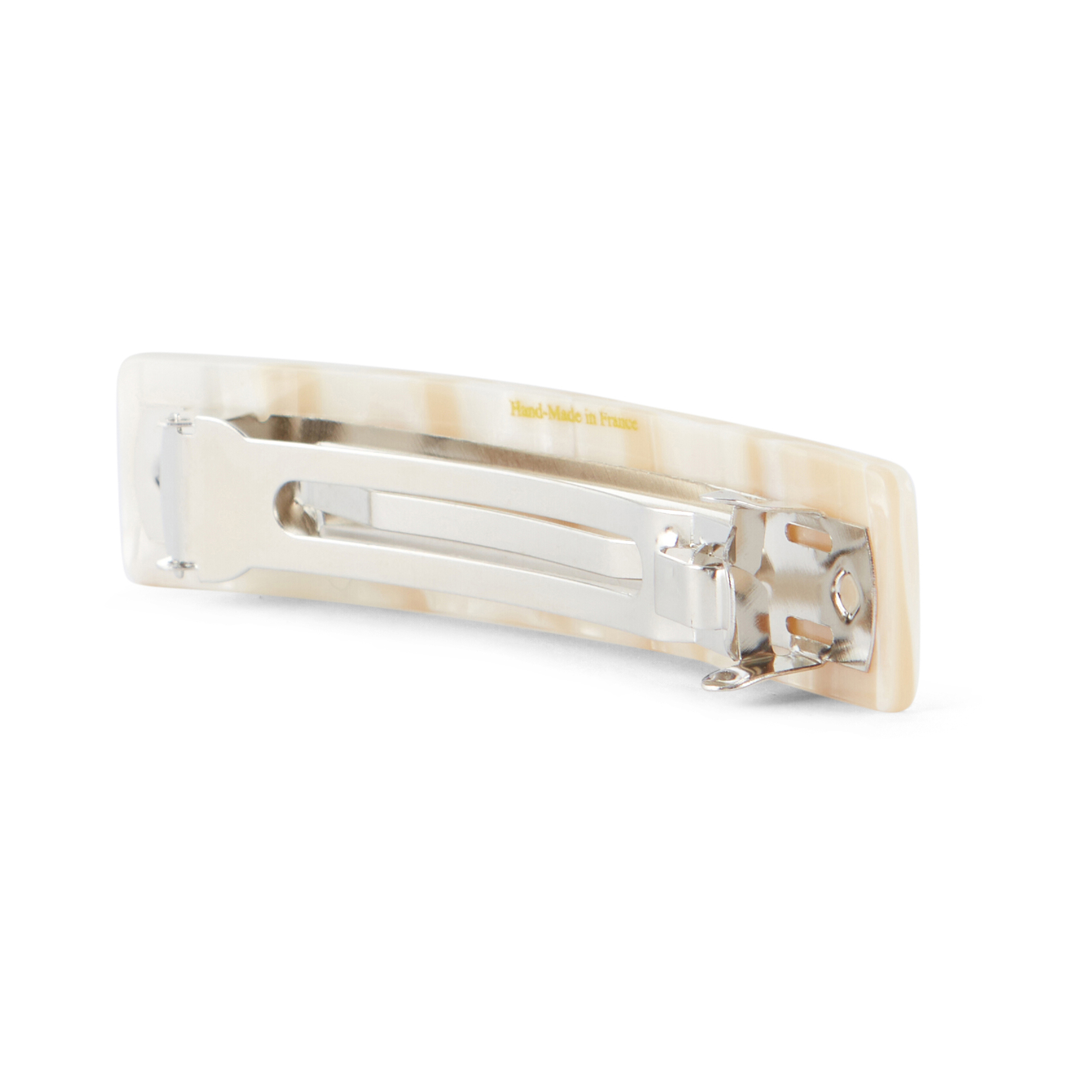 Allure Handmade in France Rectangular Barrette, Nougat