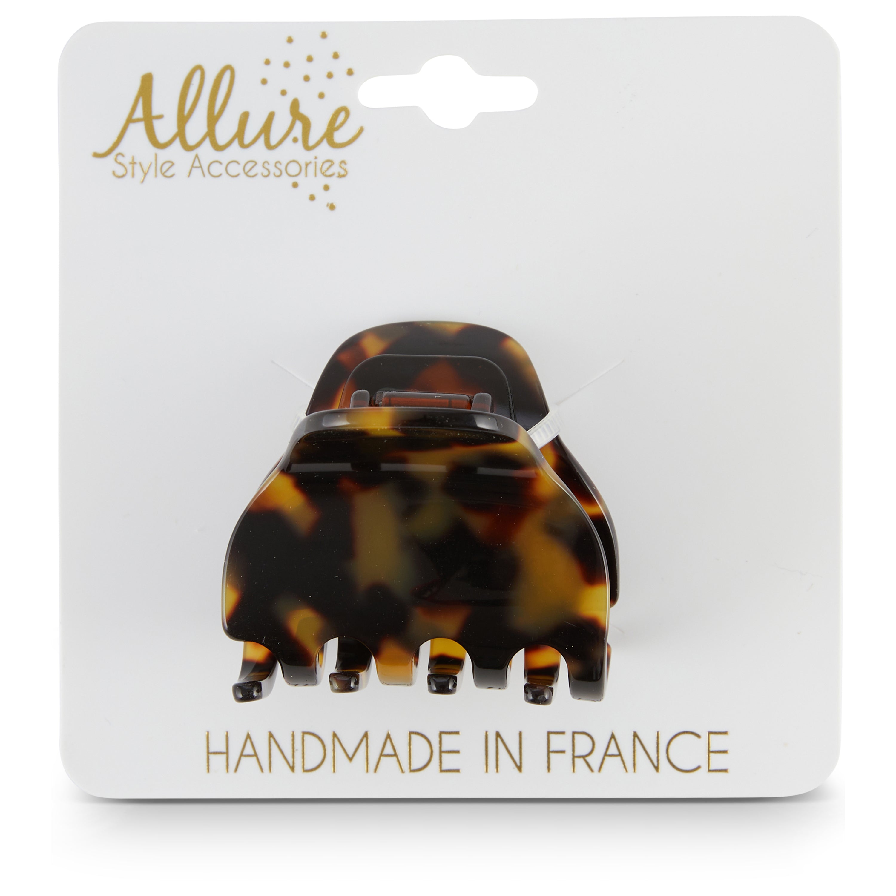 Allure Moyen Handmade in France Jaw Clip, Tokyo Tortoise