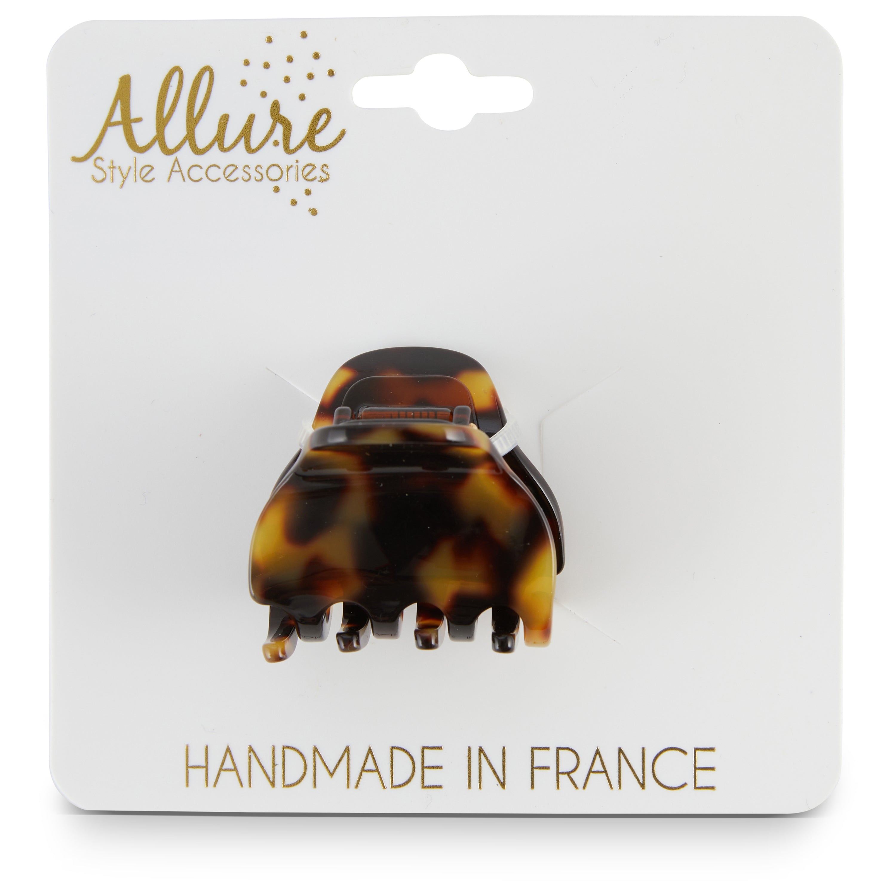 Allure Petite Handmade in France Jaw Clip, Tokyo Tortoise