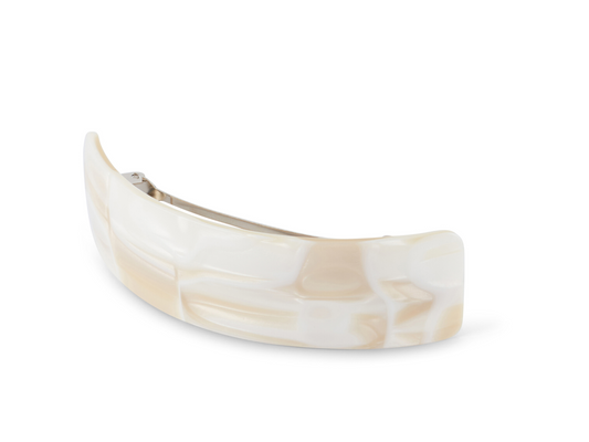 Allure Handmade in France Curved Barrette, Nougat