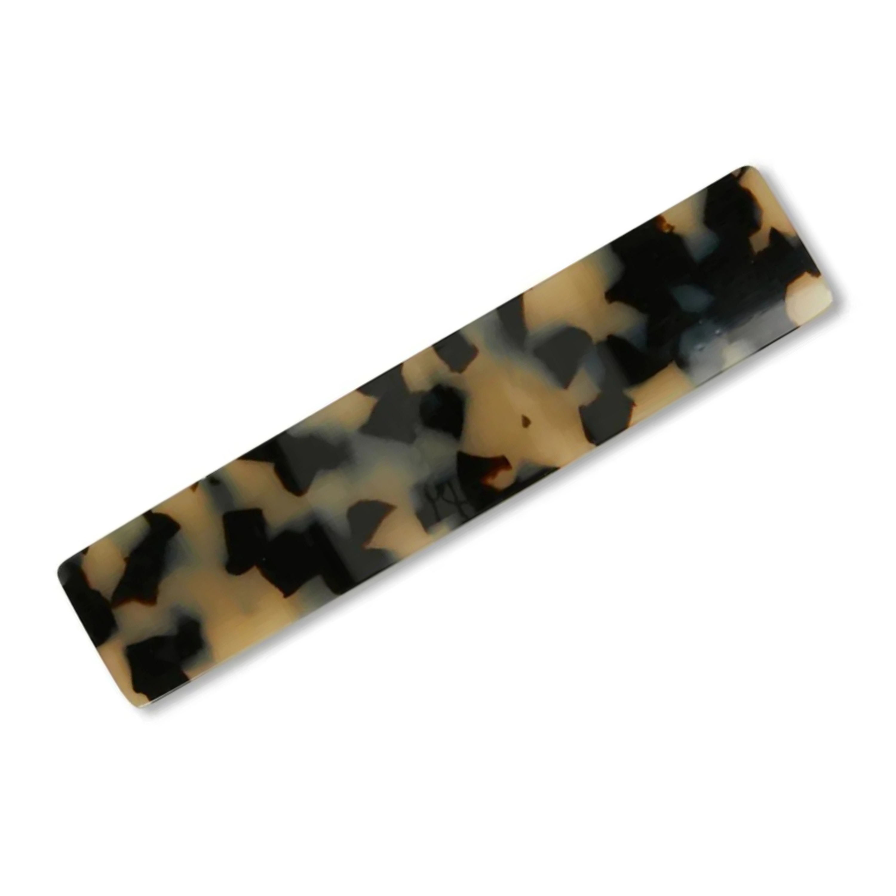 Allure Handmade in France Rectangular Barrette, Tokyo Black