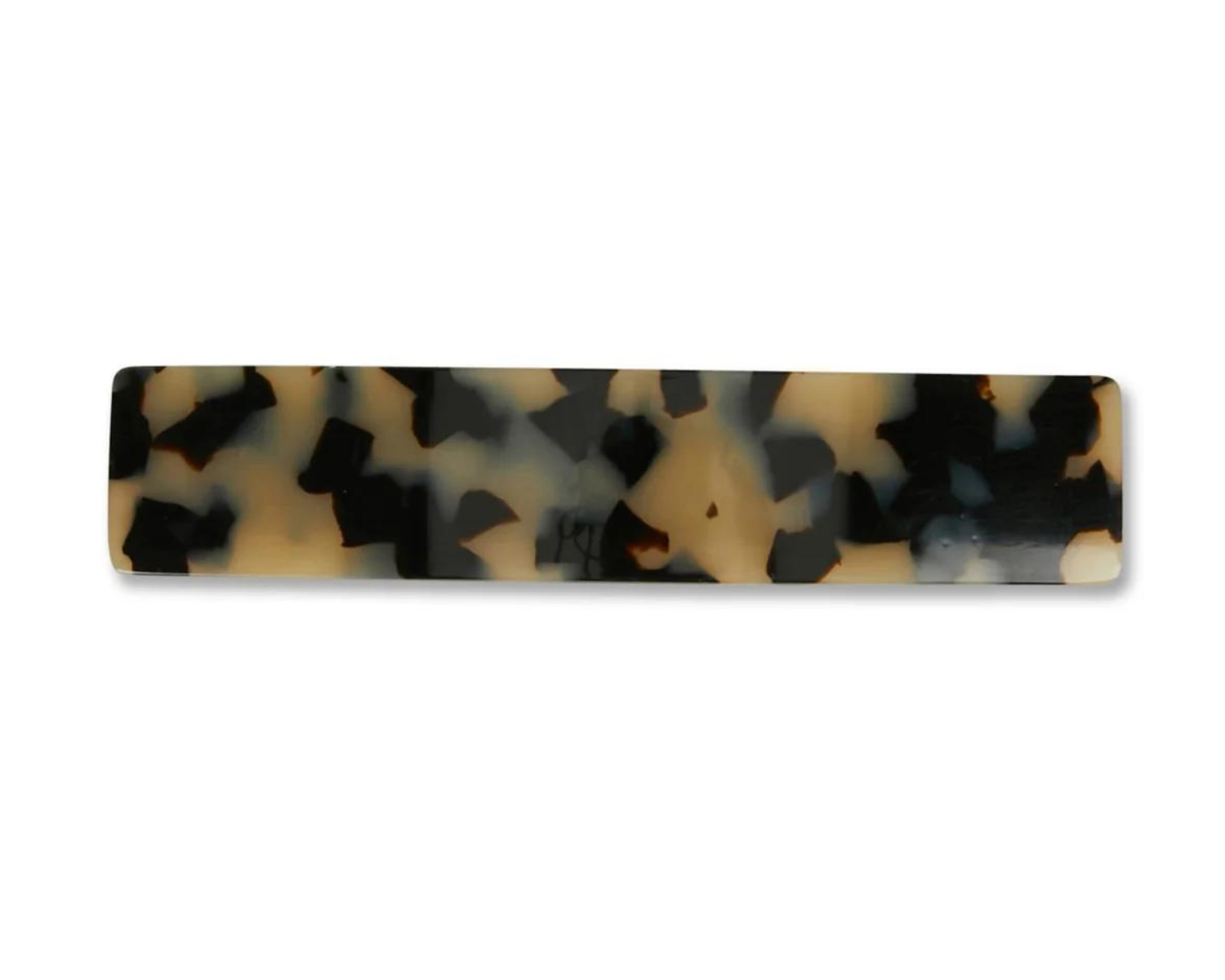 Allure Handmade in France Rectangular Barrette, Tokyo Black