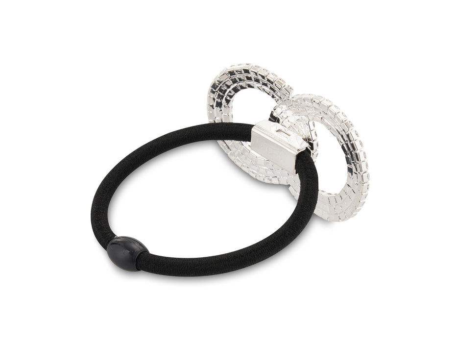 Allure Interlocking Rhinestone Ponytail Holder