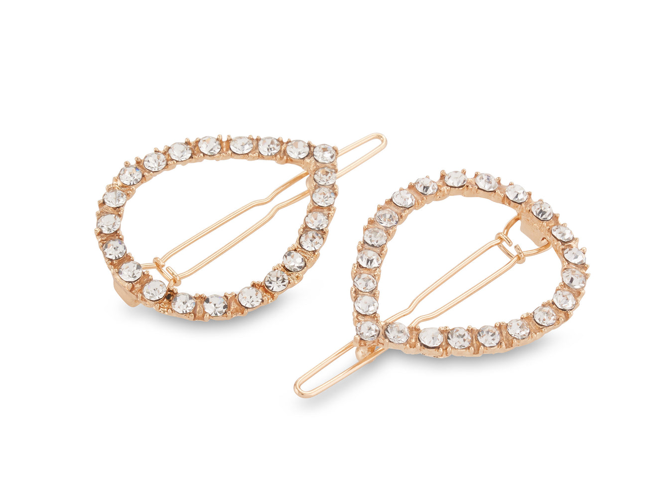Allure Wire Back Rhinestone Barrettes
