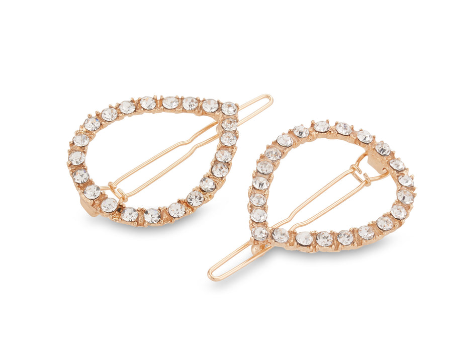 Allure Wire Back Rhinestone Barrettes