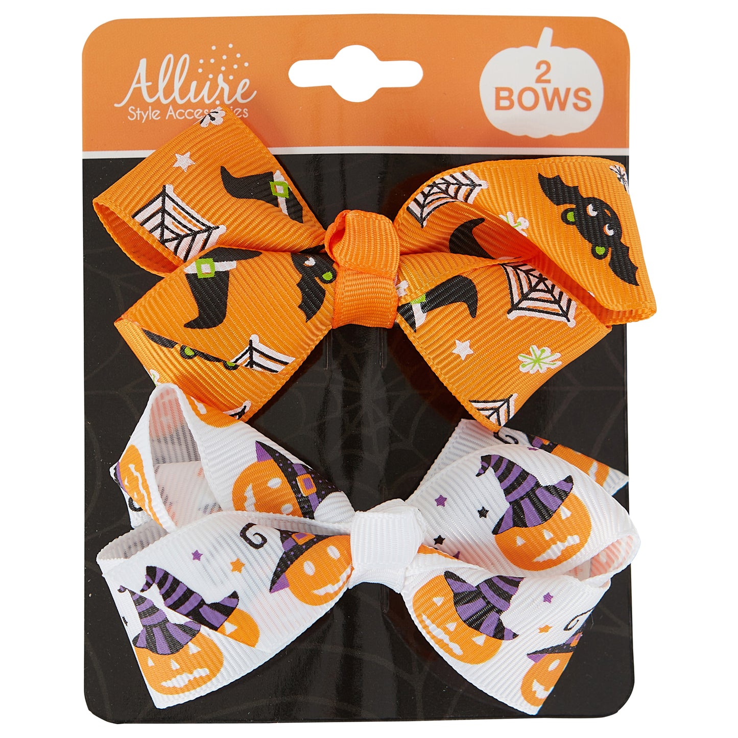 Allure Halloween Bows - Orange & White