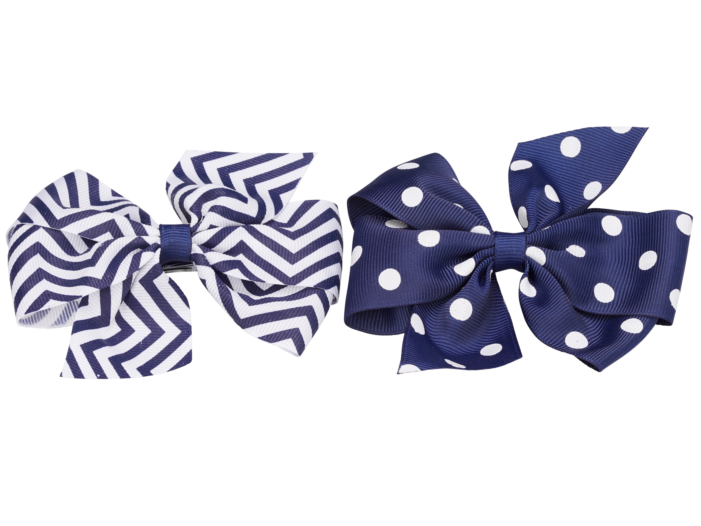 French Toast Dot & Zig Zag Medium Bow, 2 Pack