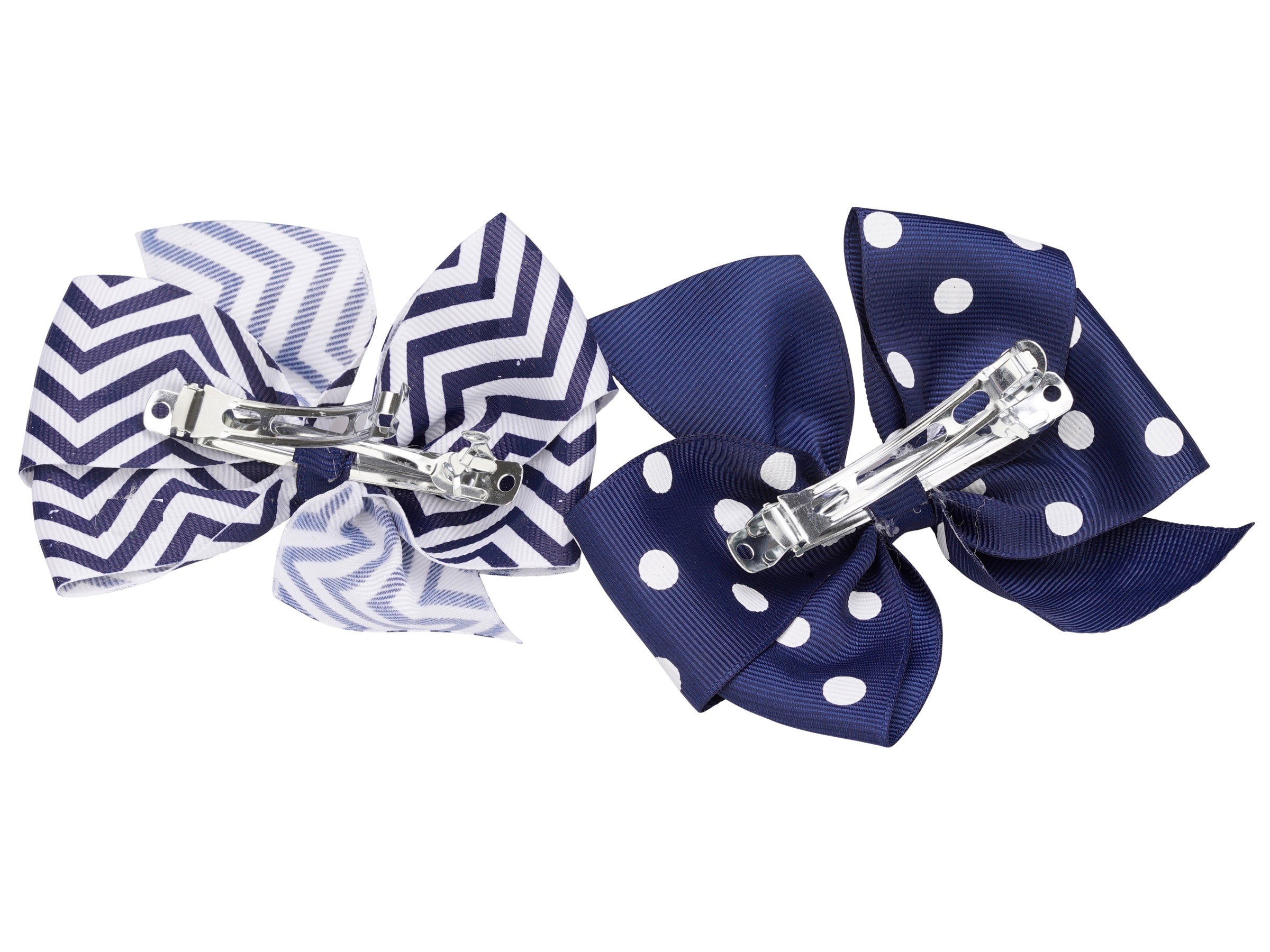 French Toast Dot & Zig Zag Medium Bow, 2 Pack