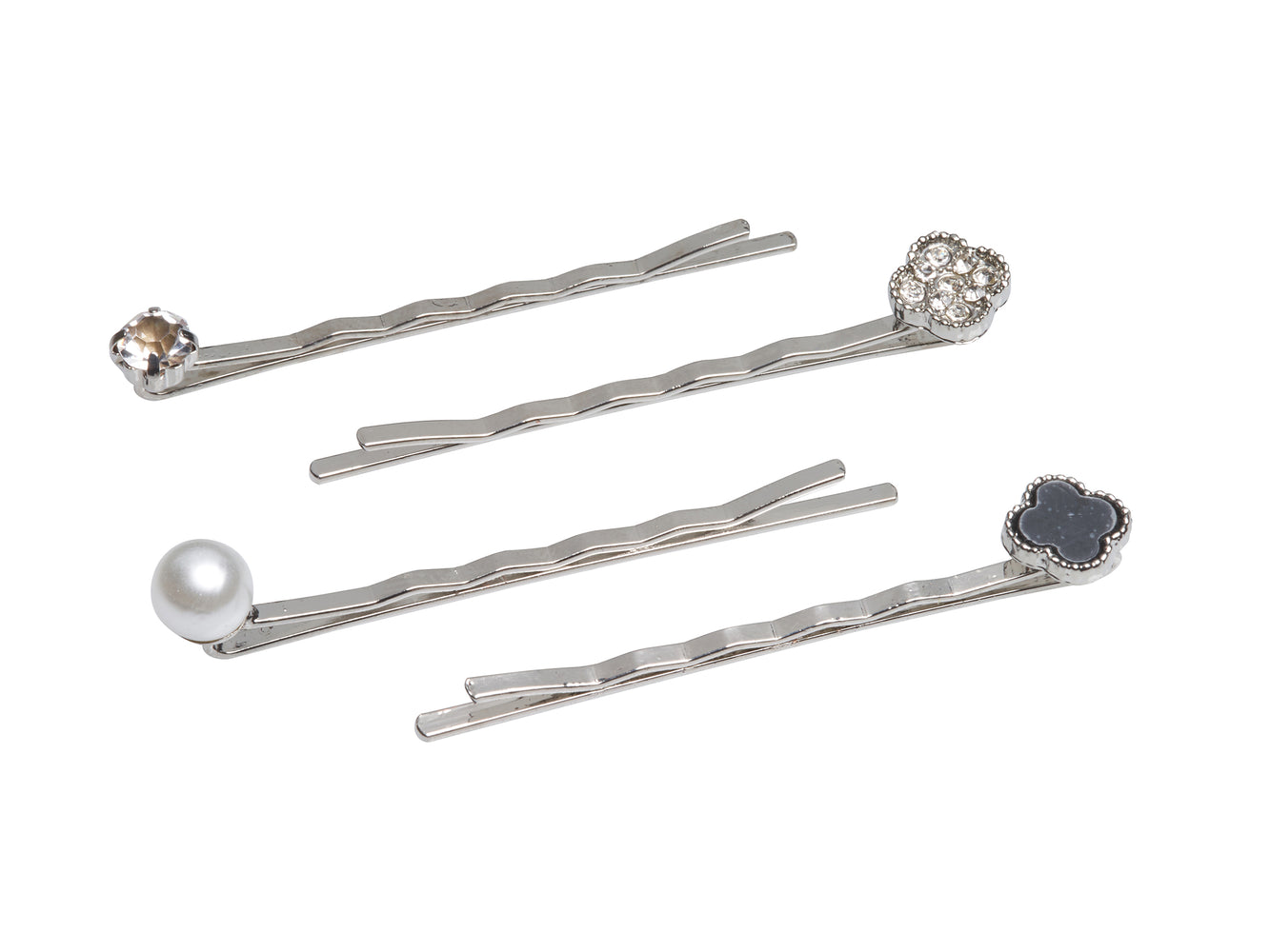 Allure Rhinestone Bobby Pins, 4 Pack